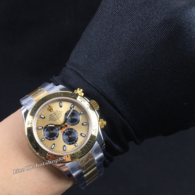 劳力士手表 Rolex超薄迪通拿新品 灰白金迪 玫瑰金迪 黄金迪 熊猫迪经典男士腕表 gjs2019